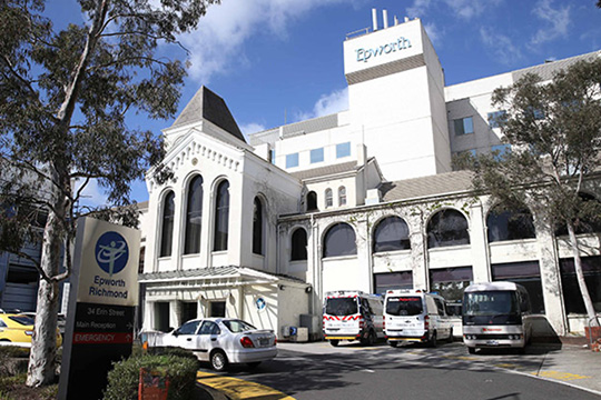 Keat Ooi exterior of Epworth Private Hospital Richmond Australia